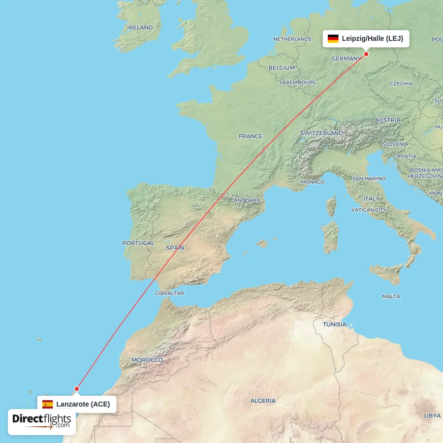 ACE - LEJ route map