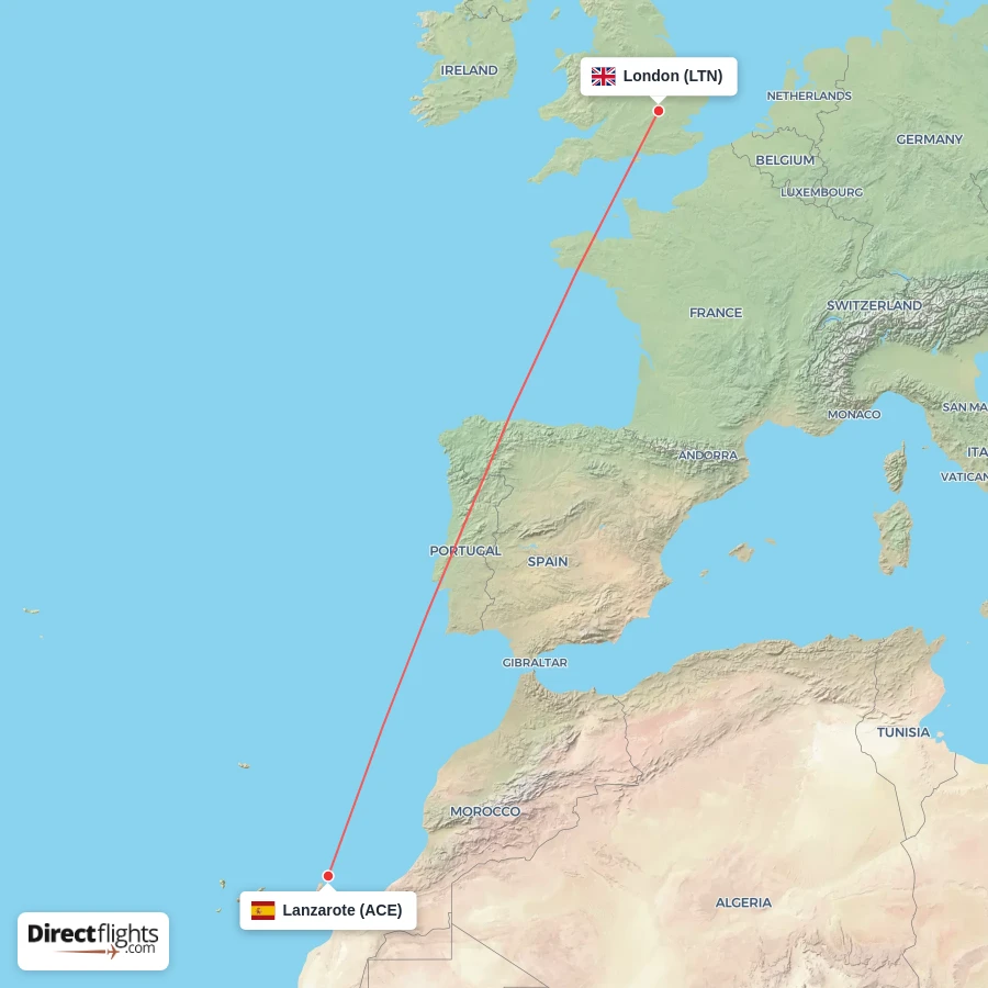 ACE - LTN route map