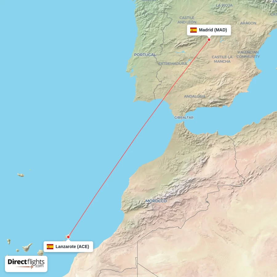 ACE - MAD route map
