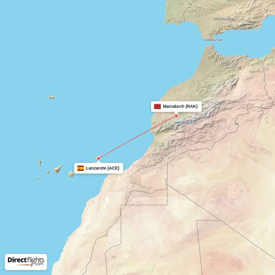 ACE - RAK route map