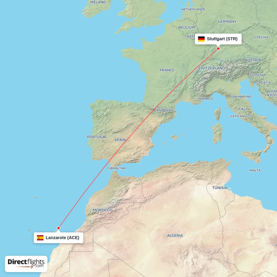 ACE - STR route map