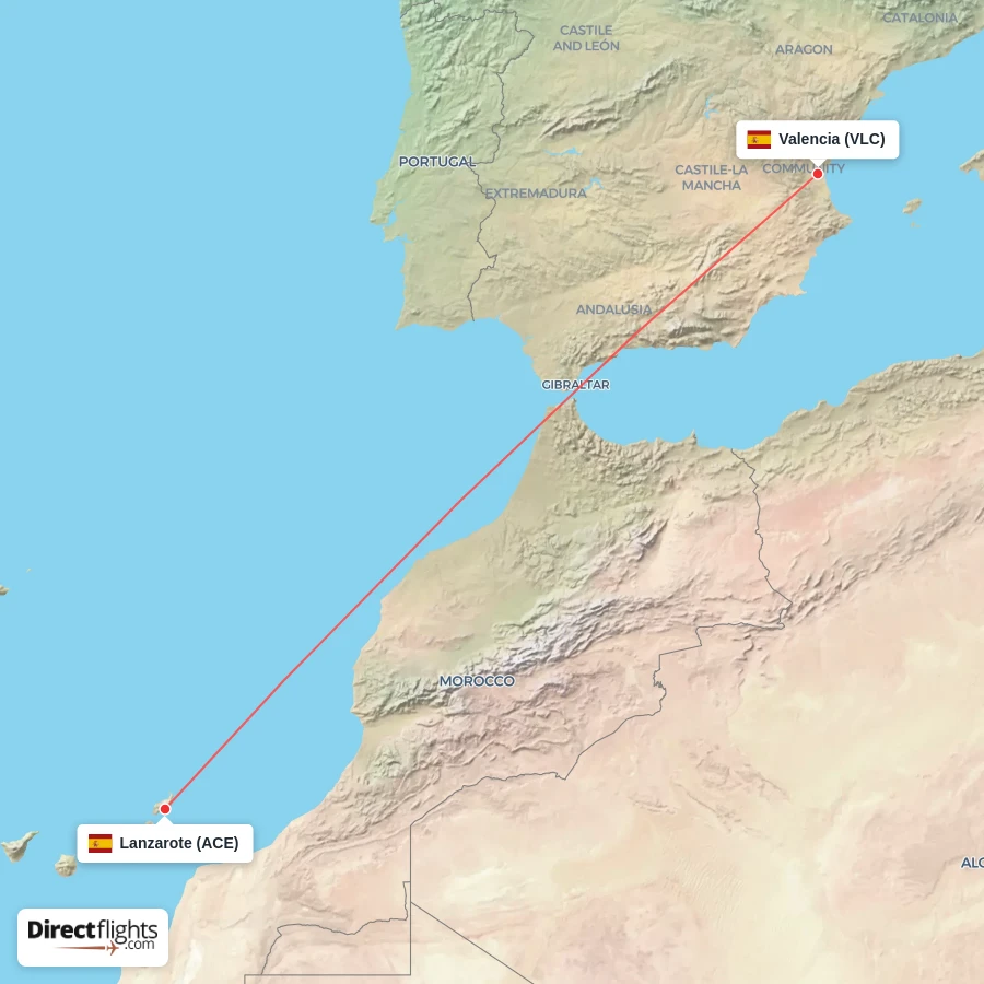 ACE - VLC route map