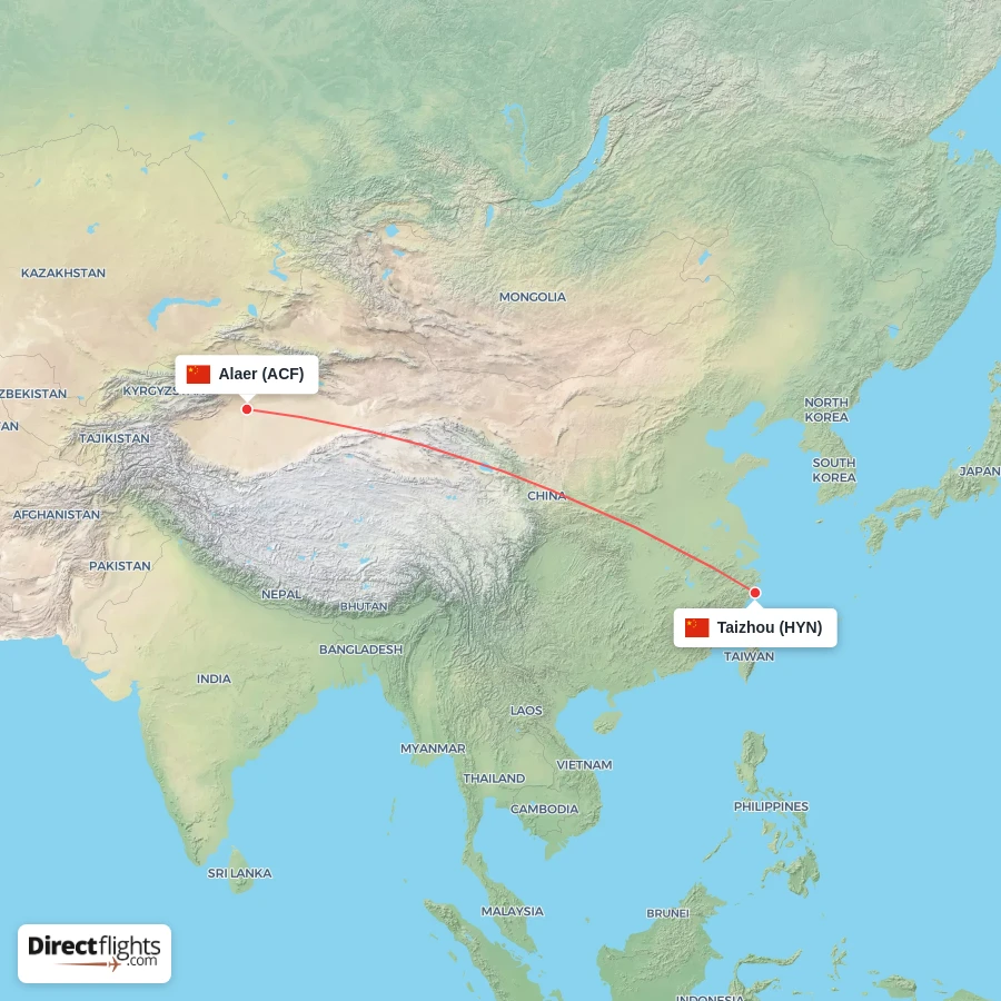 ACF - HYN route map