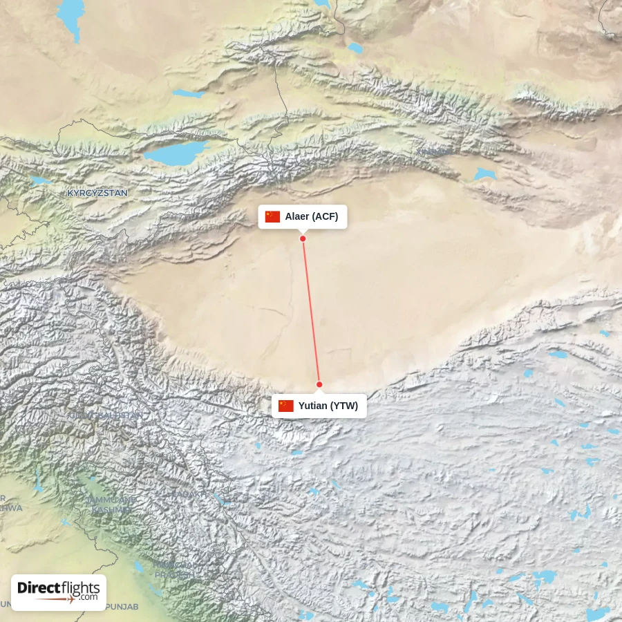 ACF - YTW route map