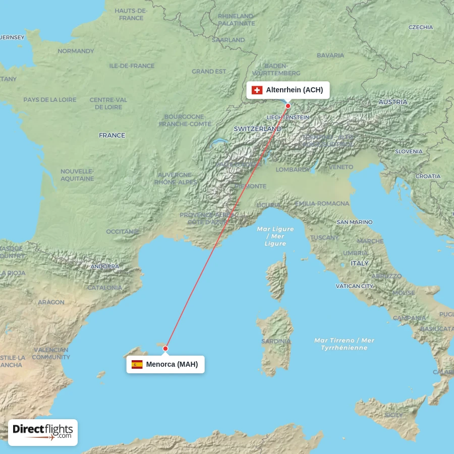 ACH - MAH route map