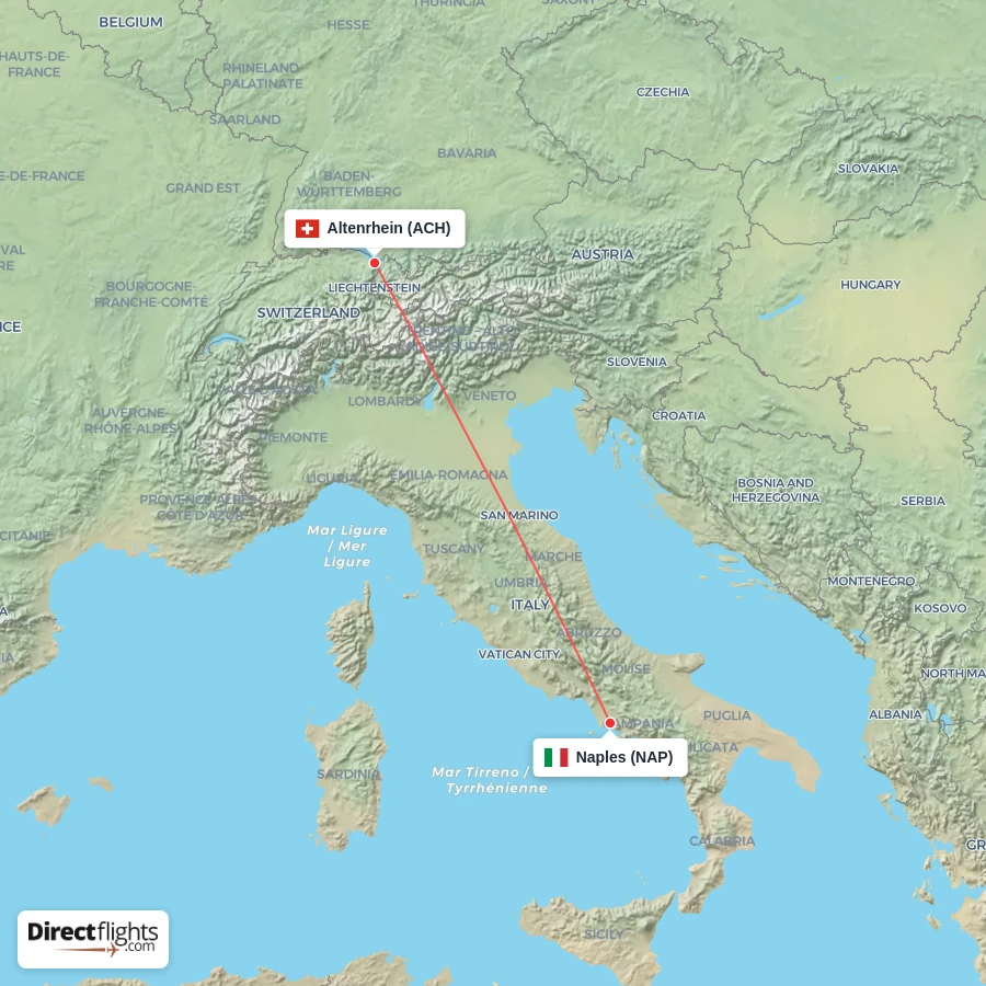ACH - NAP route map