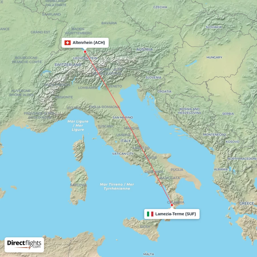 ACH - SUF route map