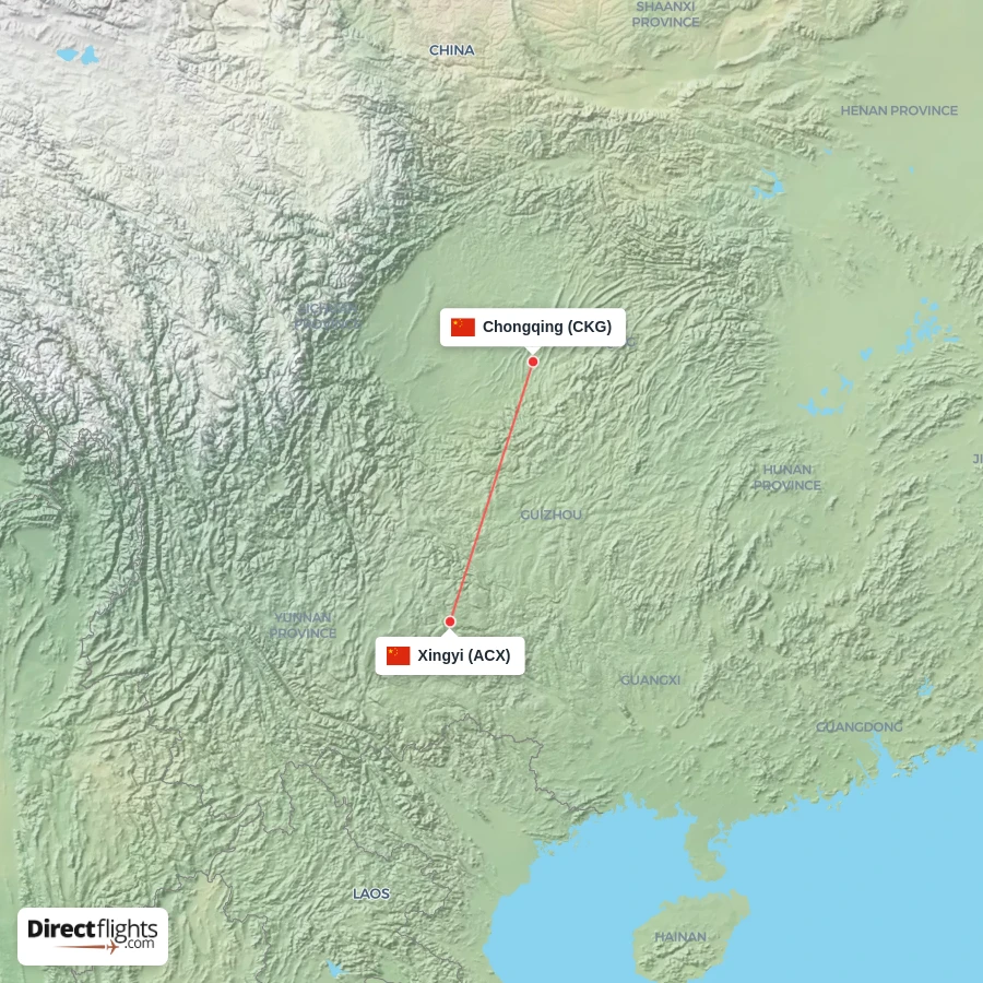 ACX - CKG route map