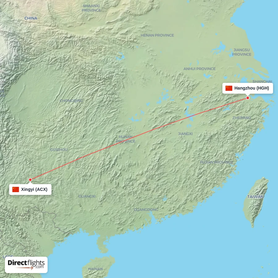 ACX - HGH route map