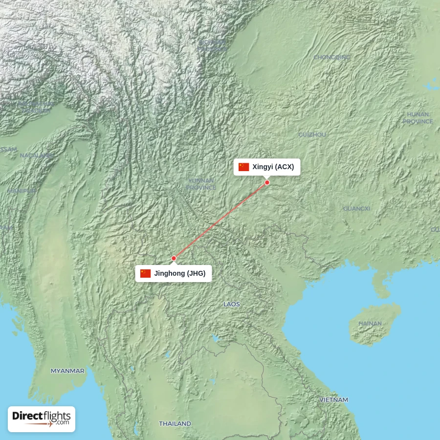 ACX - JHG route map