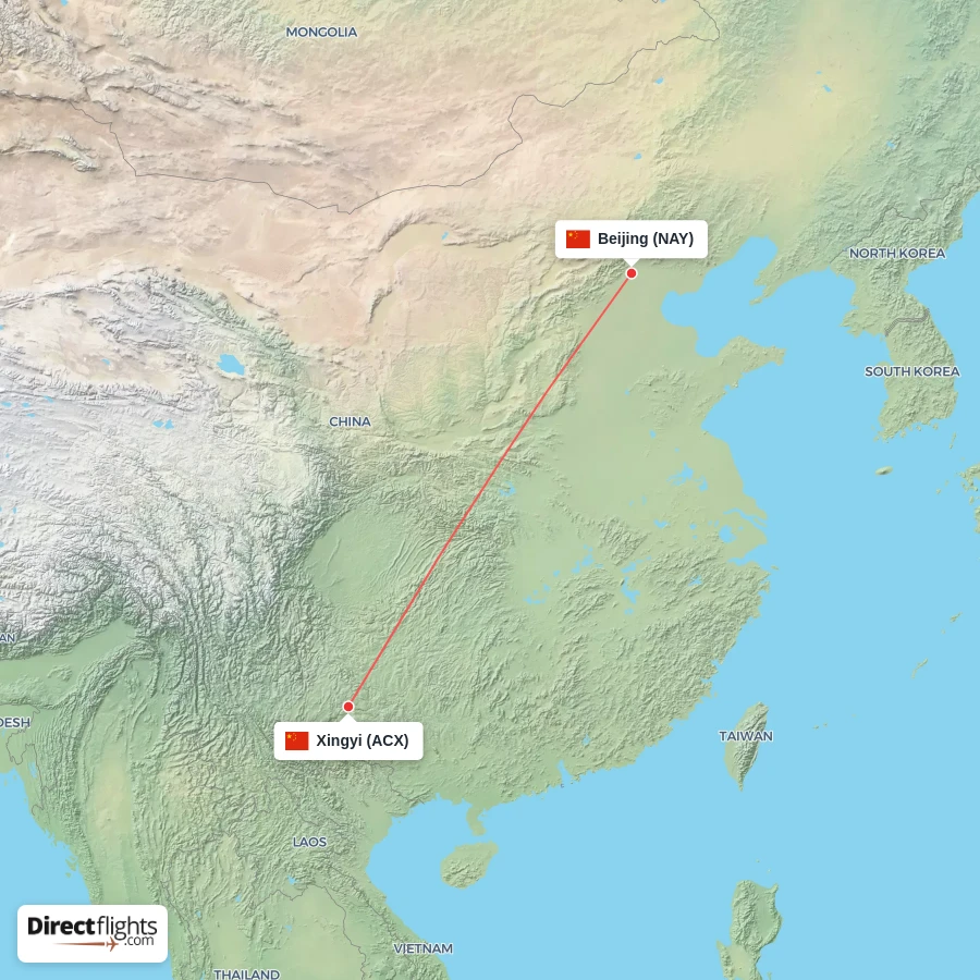 ACX - NAY route map