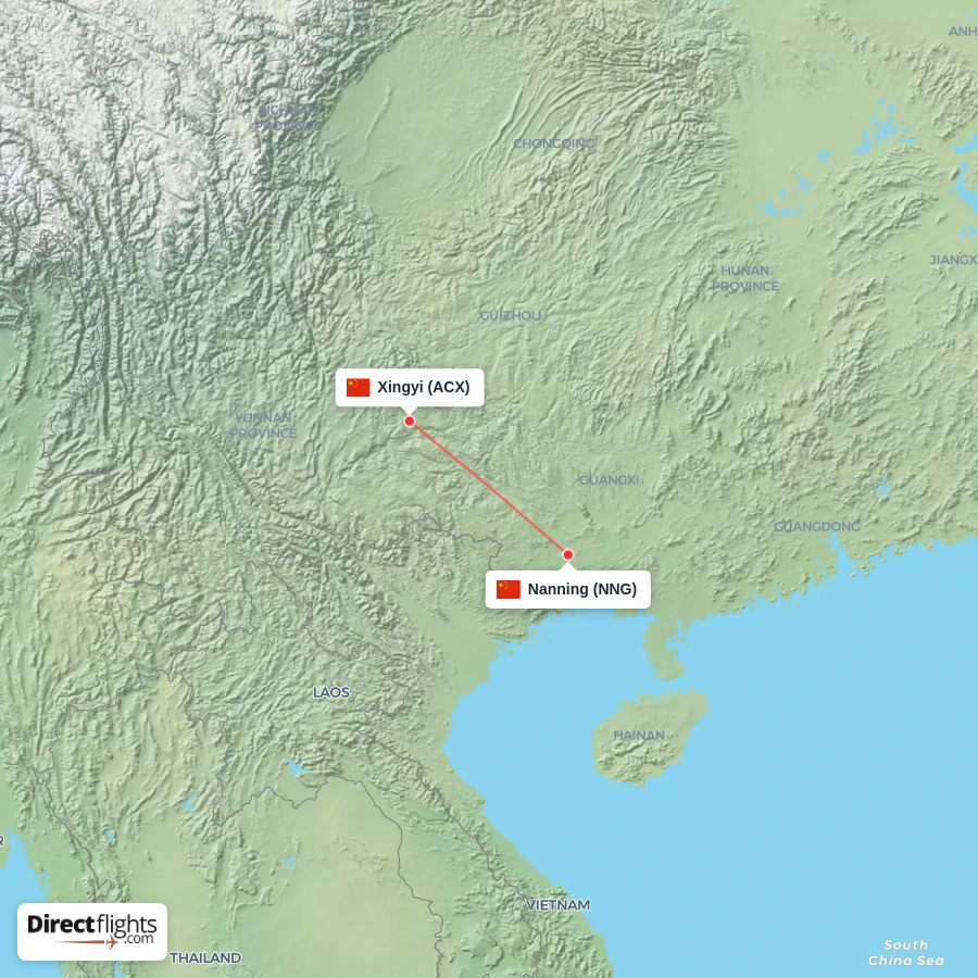 ACX - NNG route map
