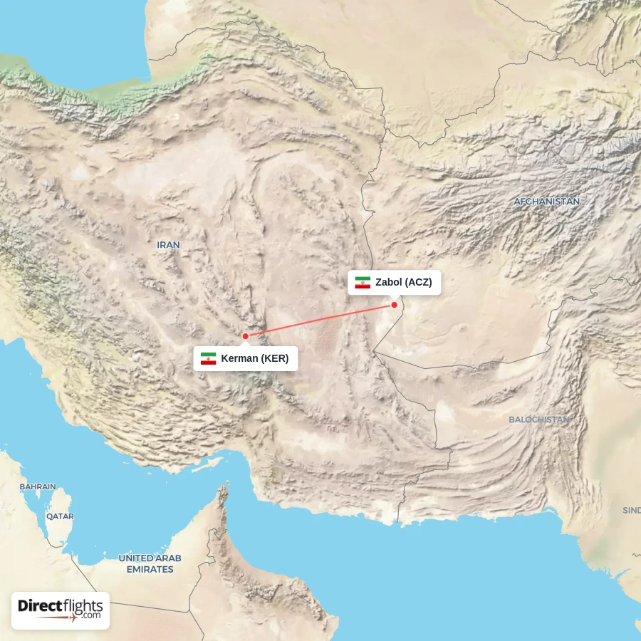 ACZ - KER route map