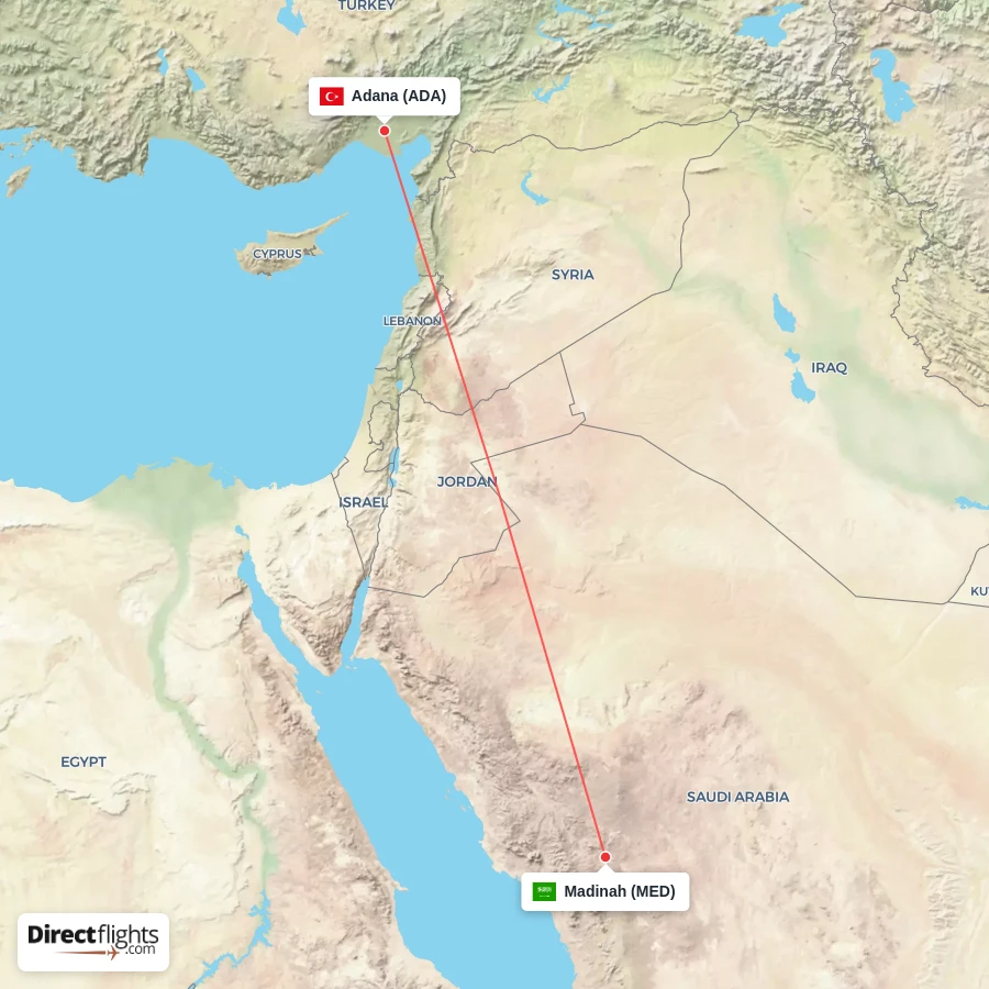 ADA - MED route map