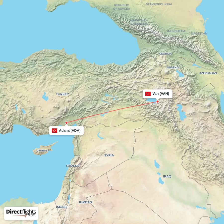 ADA - VAN route map