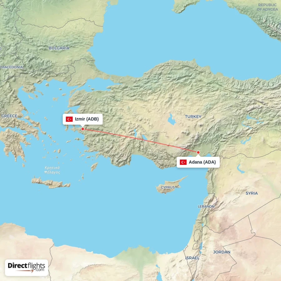ADB - ADA route map