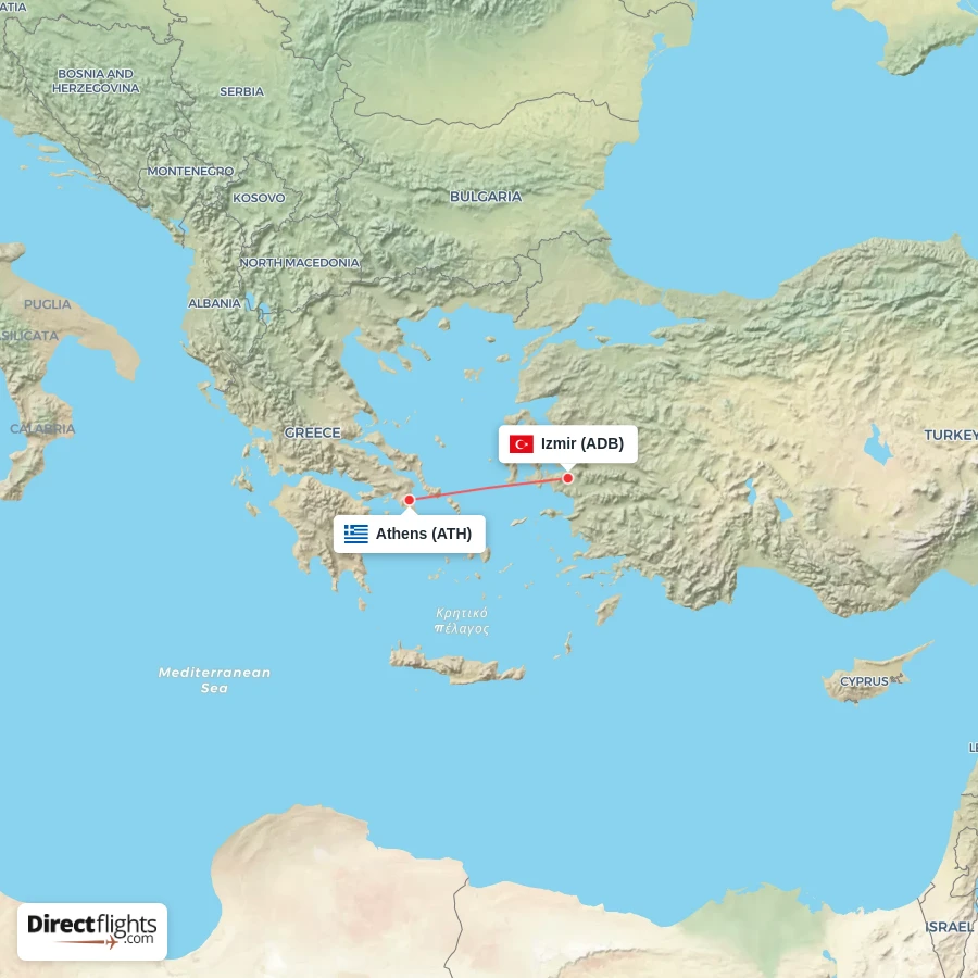 ADB - ATH route map