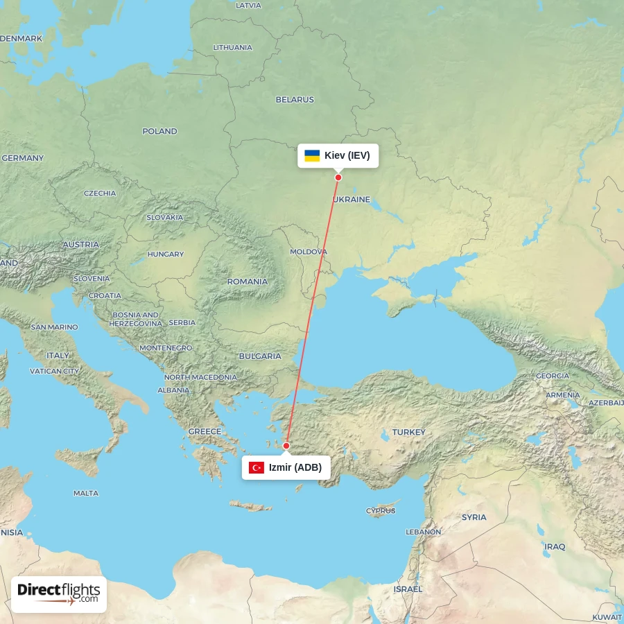 ADB - IEV route map