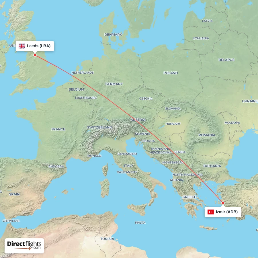 ADB - LBA route map