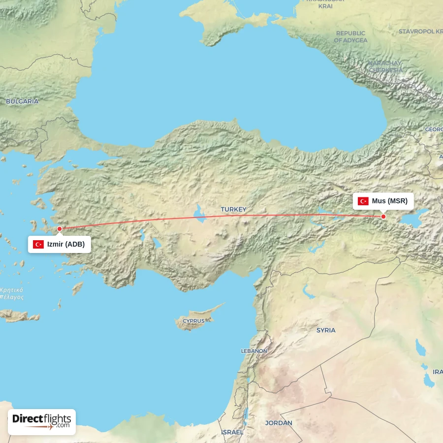 ADB - MSR route map