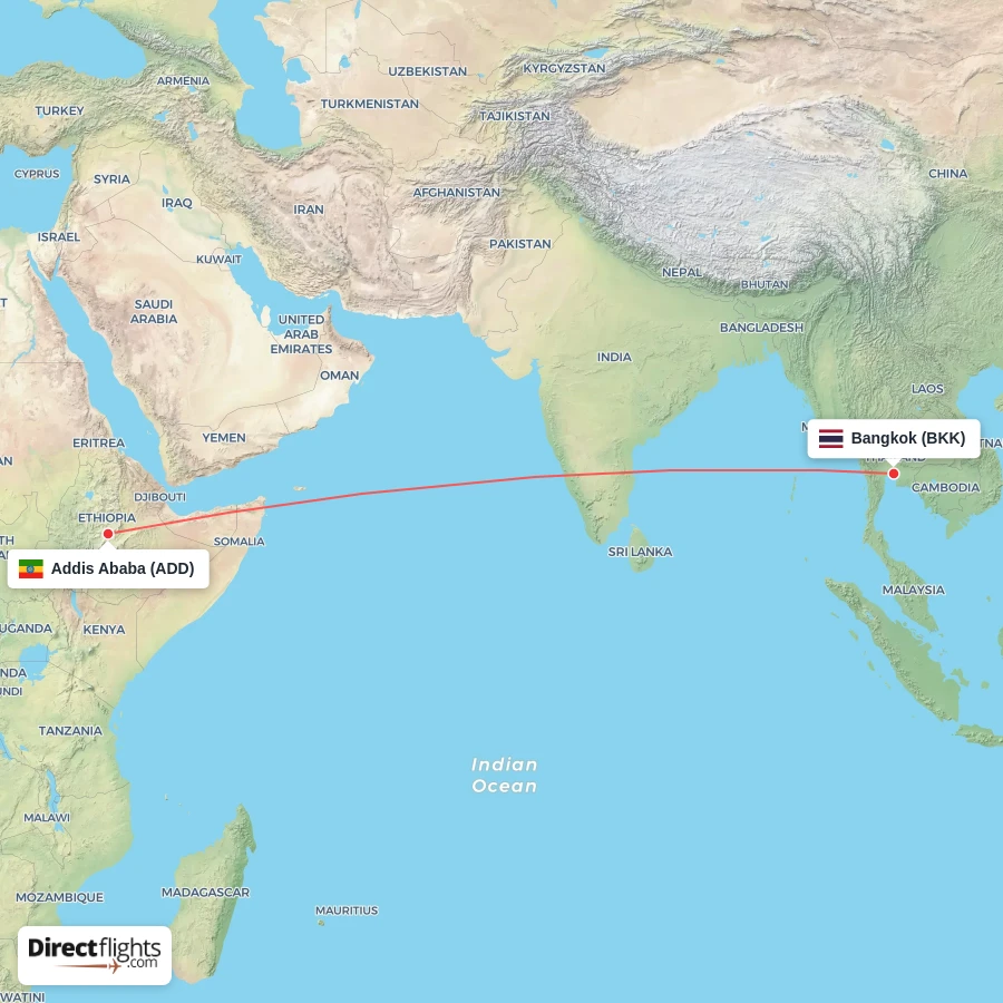 ADD - BKK route map