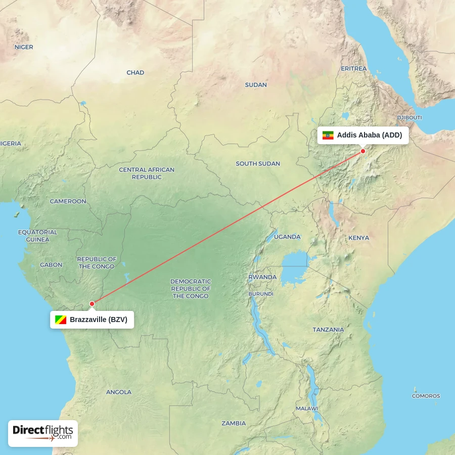ADD - BZV route map