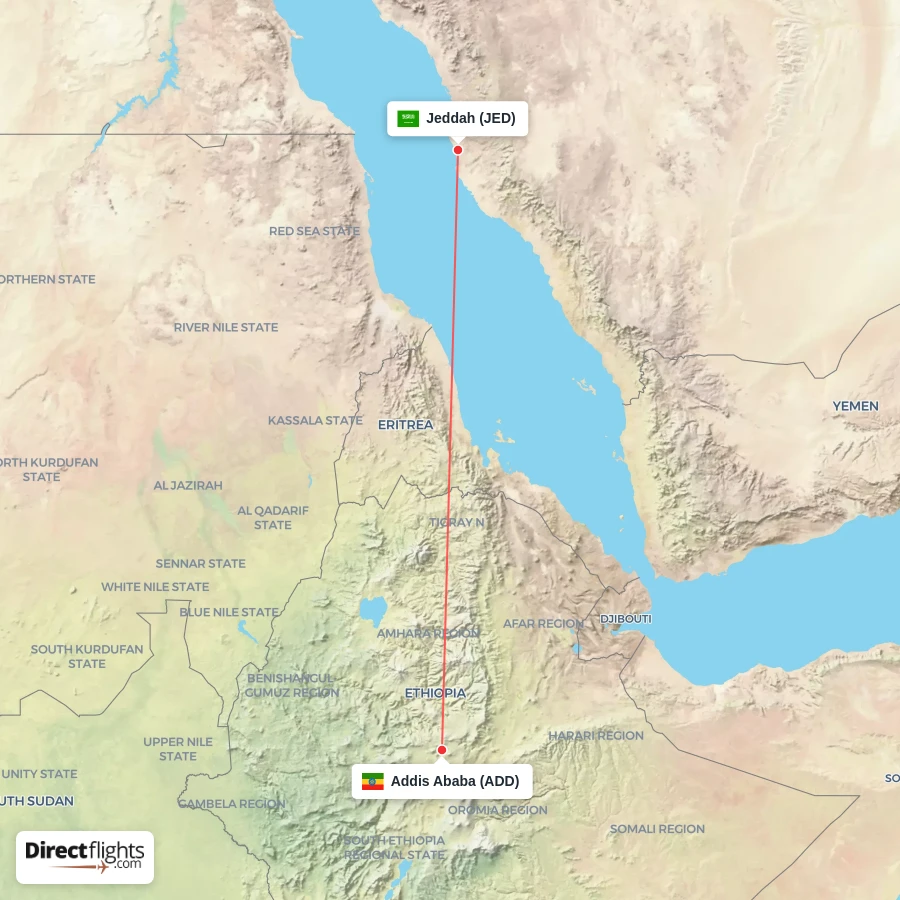 ADD - JED route map