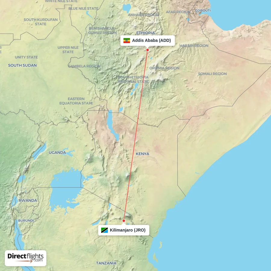 ADD - JRO route map