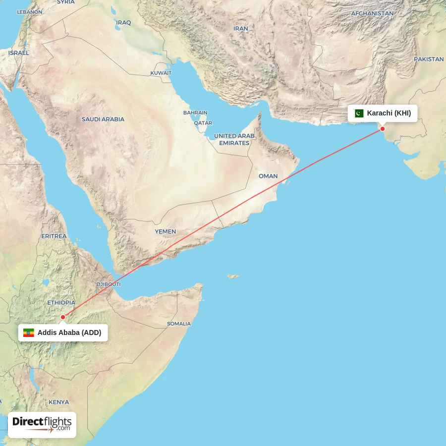 ADD - KHI route map