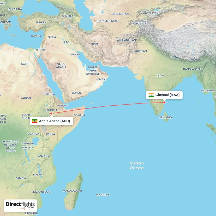ADD - MAA route map