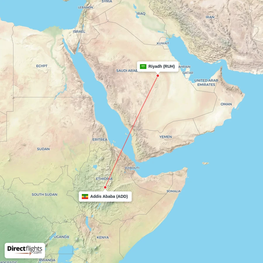 ADD - RUH route map