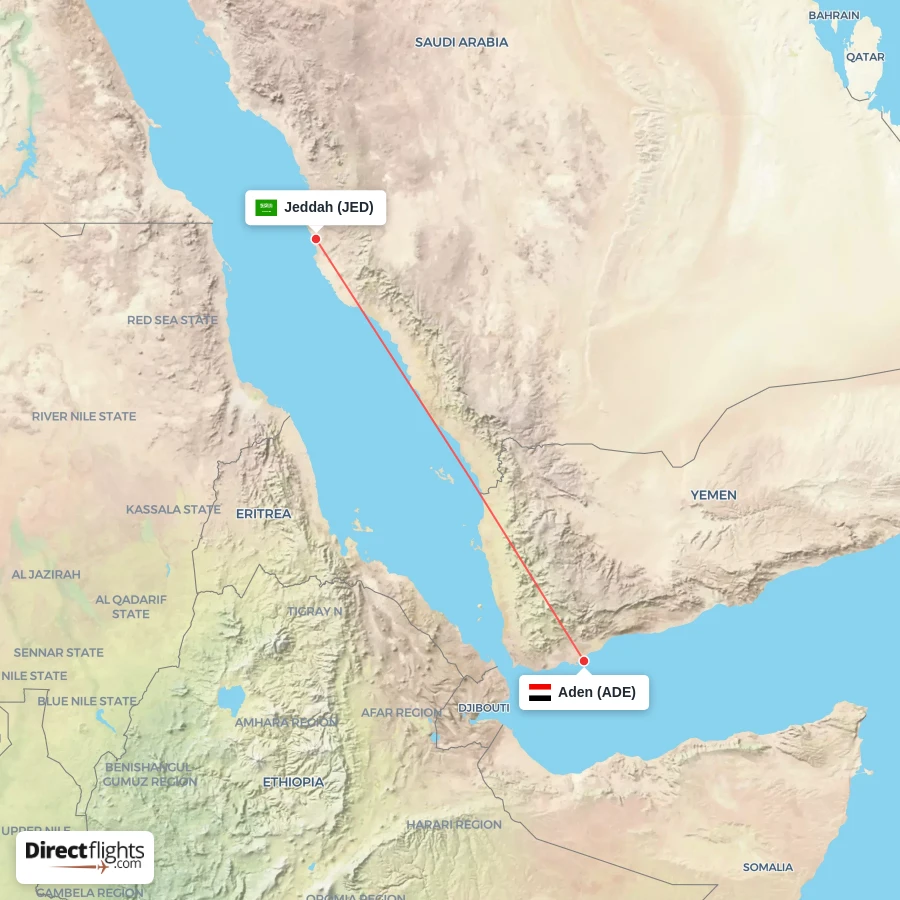 ADE - JED route map