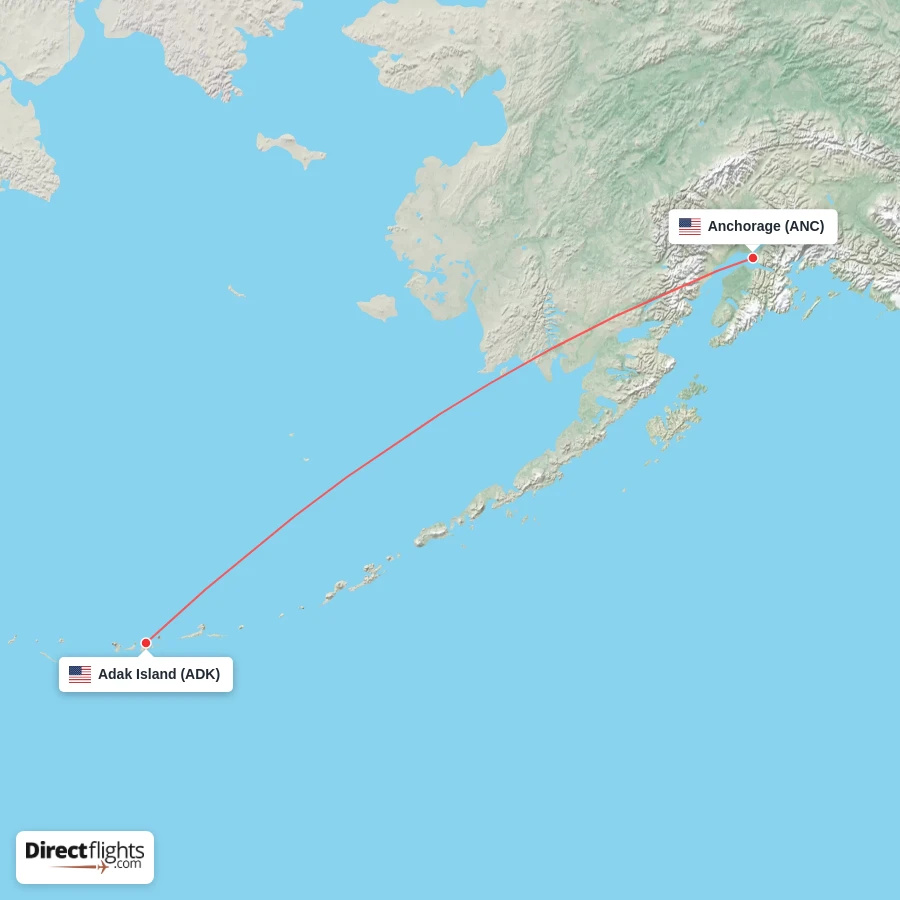 ADK - ANC route map