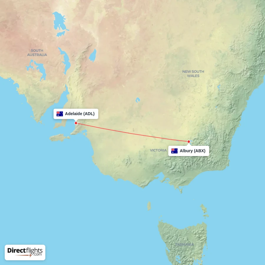 ADL - ABX route map