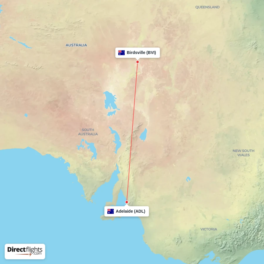 ADL - BVI route map