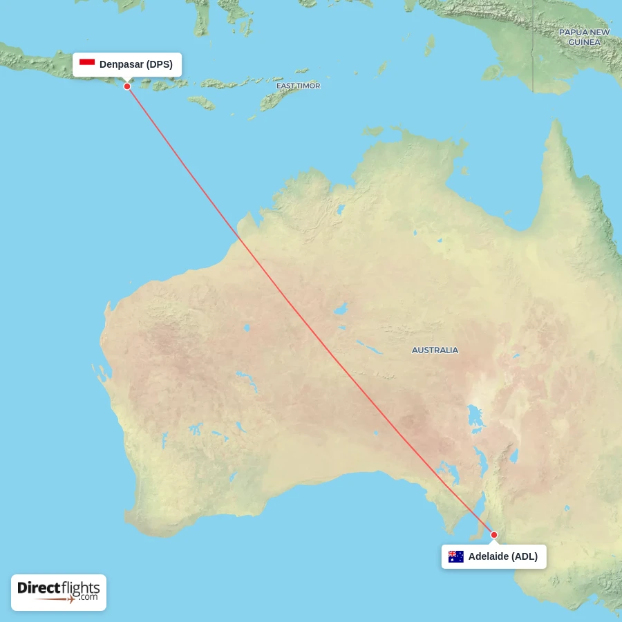 ADL - DPS route map