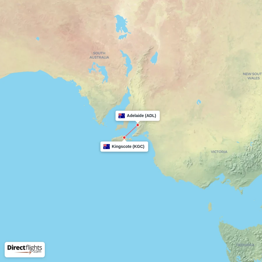 ADL - KGC route map