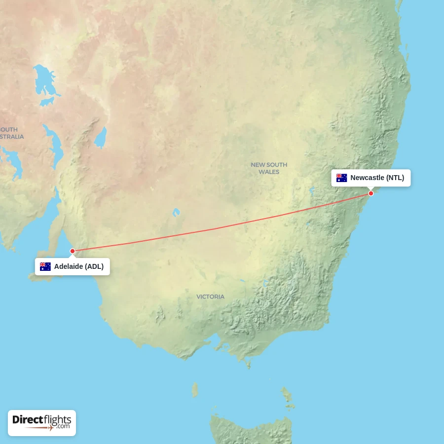ADL - NTL route map