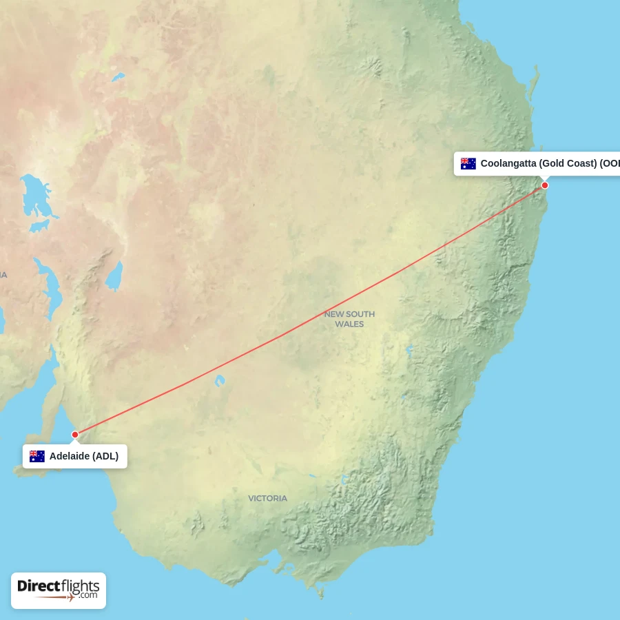 ADL - OOL route map