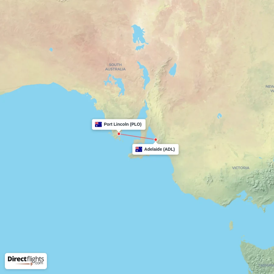 ADL - PLO route map