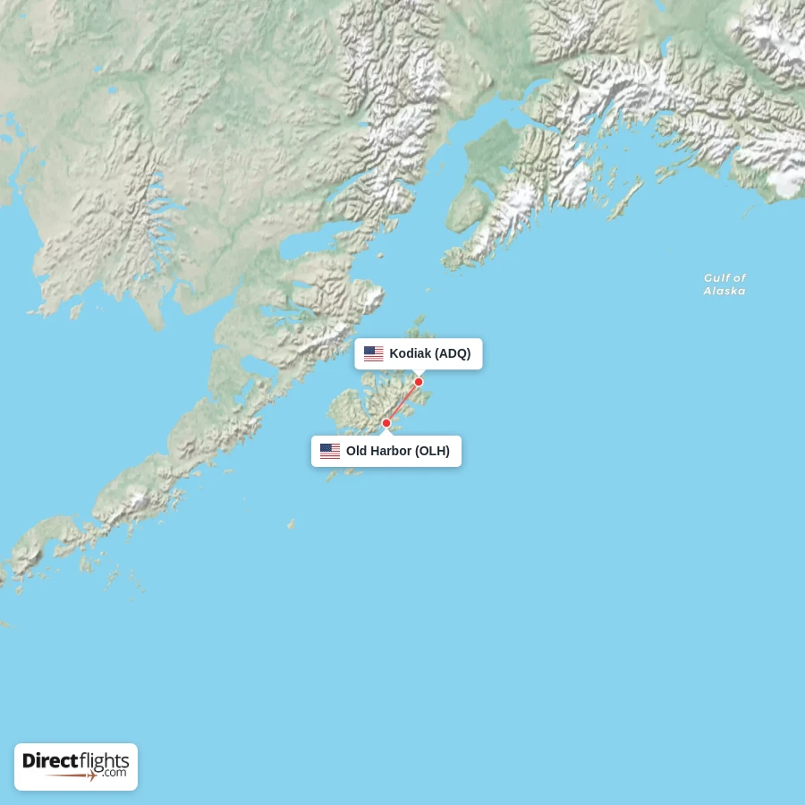 ADQ - OLH route map