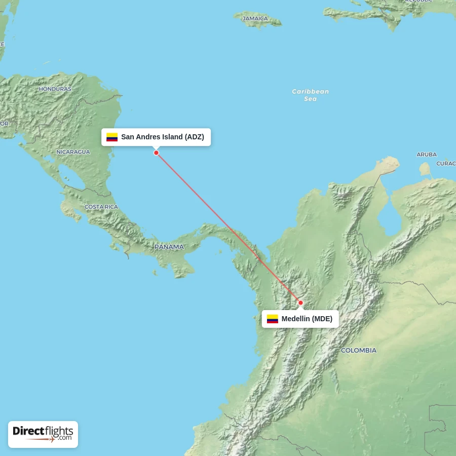 ADZ - MDE route map