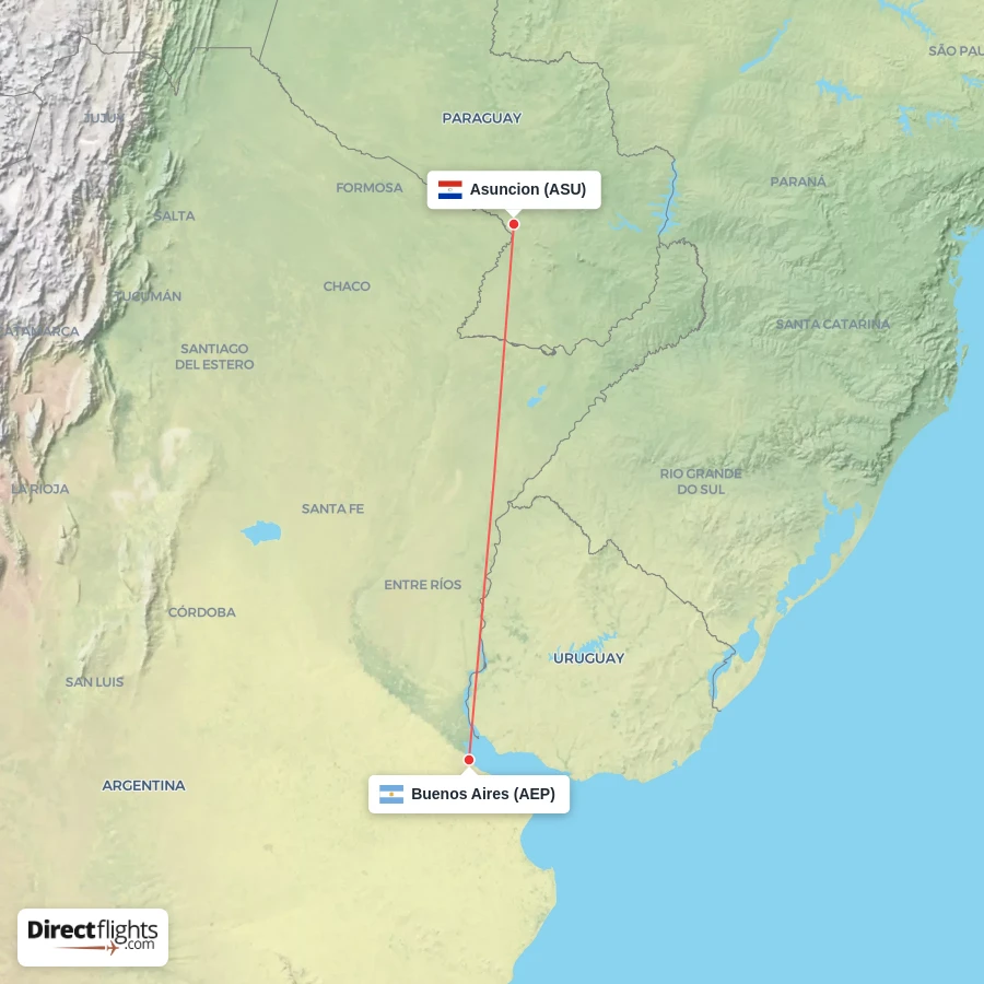 AEP - ASU route map