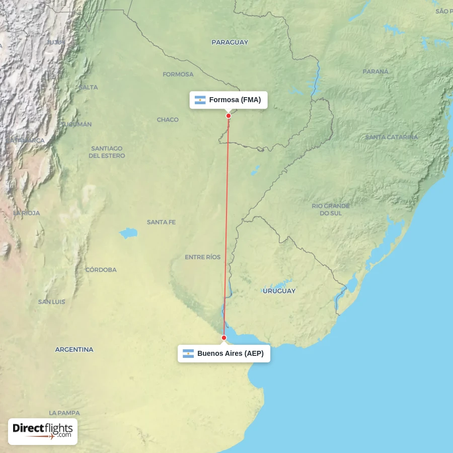 AEP - FMA route map