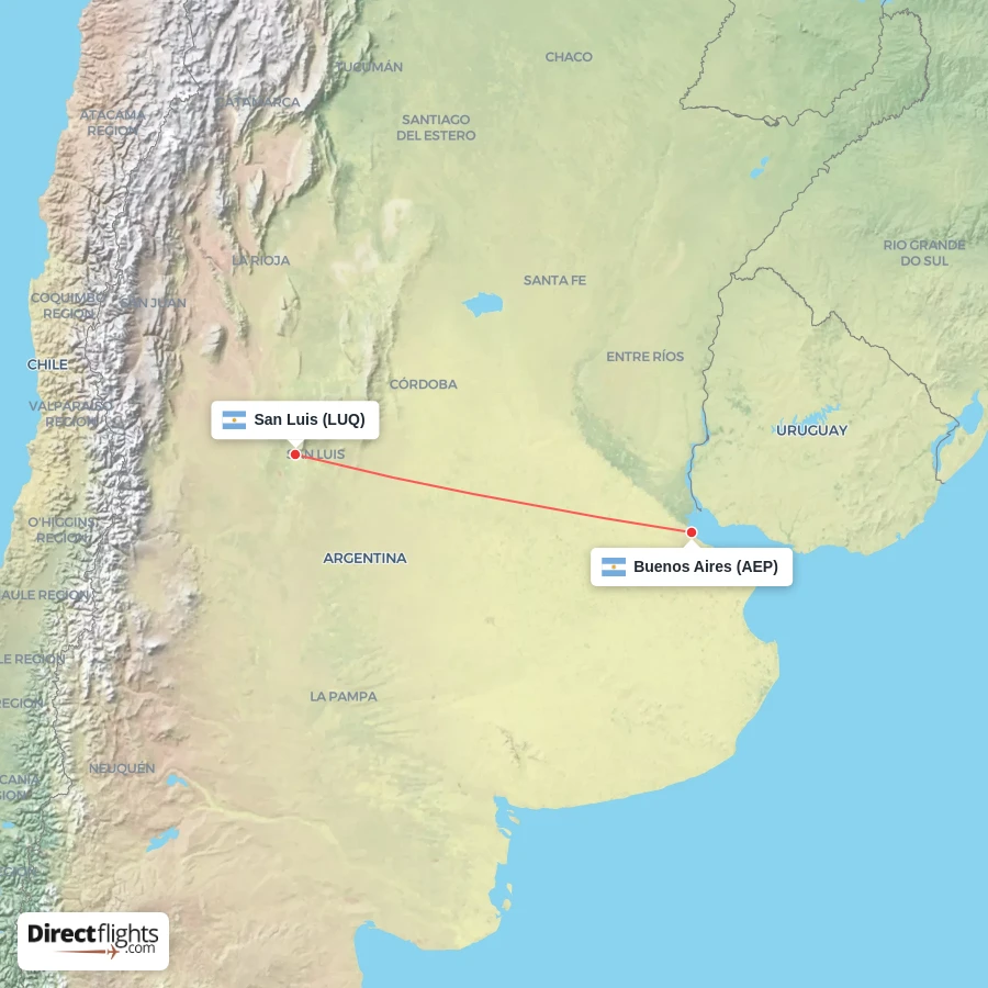 AEP - LUQ route map