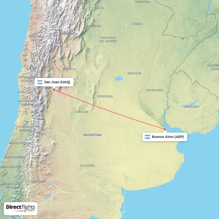 AEP - UAQ route map