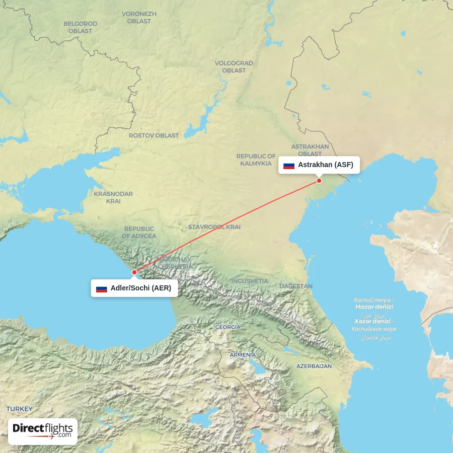 AER - ASF route map