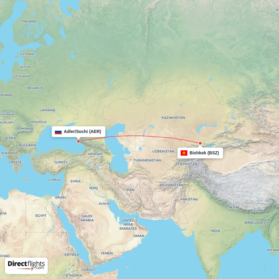 AER - BSZ route map