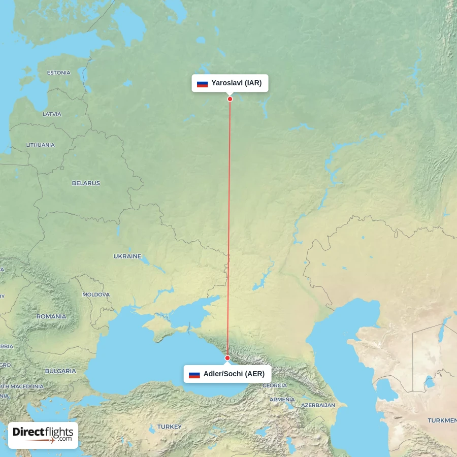 AER - IAR route map
