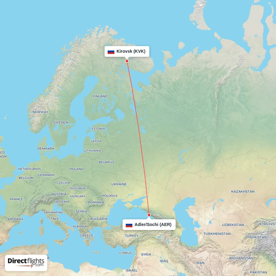 AER - KVK route map